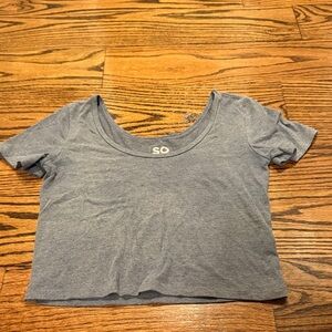 SO Heather Gray Cropped Tee